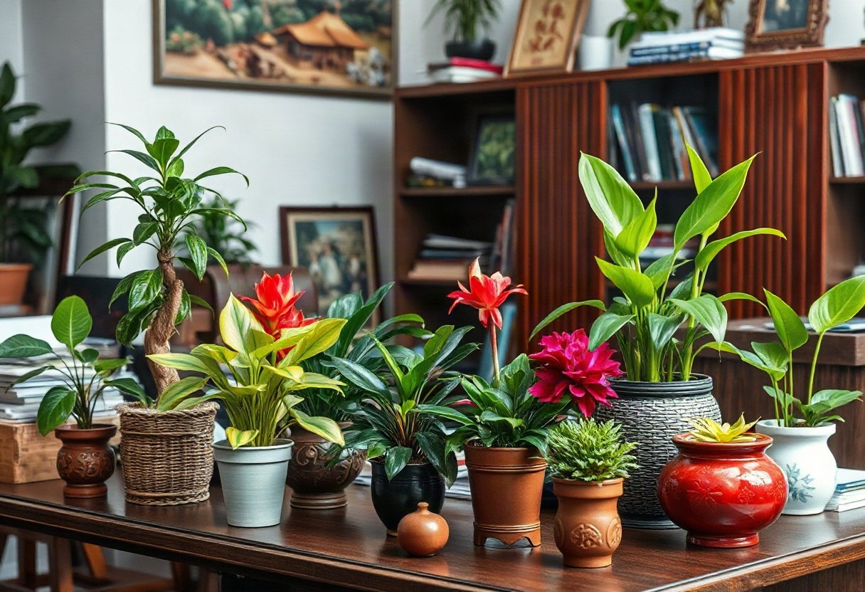 7 cây phong thủy để bàn giám đốc mang lại bình an hanh