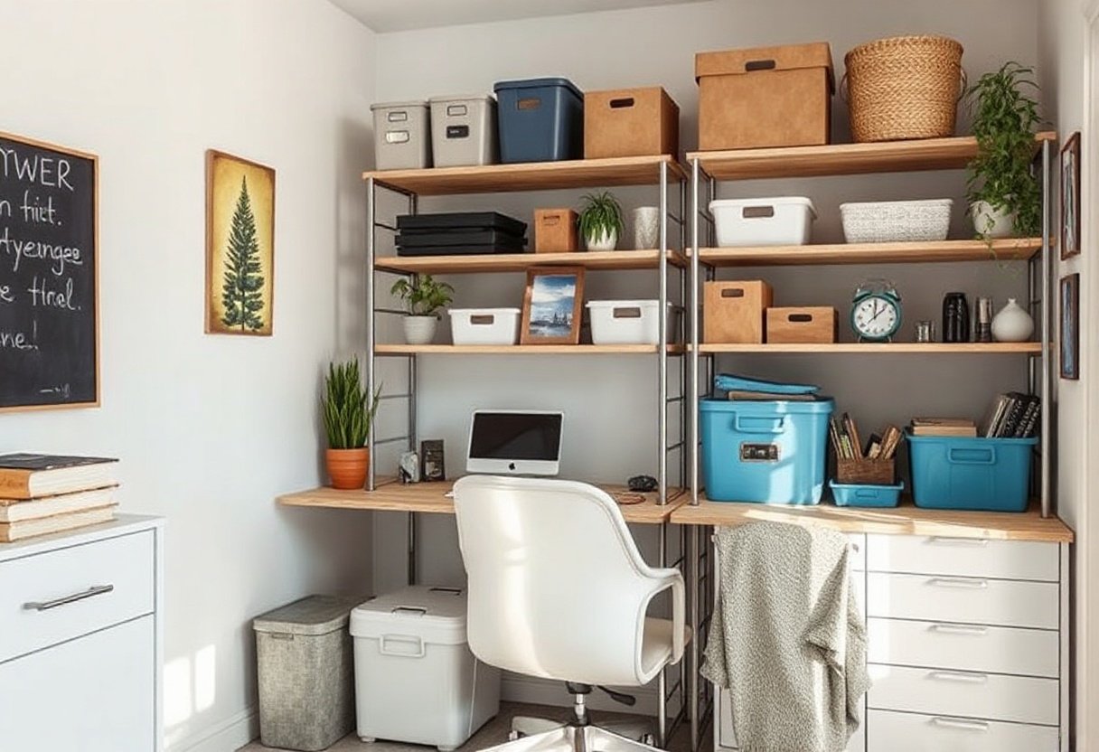 9 cách dọn gàng góc làm việc gia đình ngăn nắp hữu ích