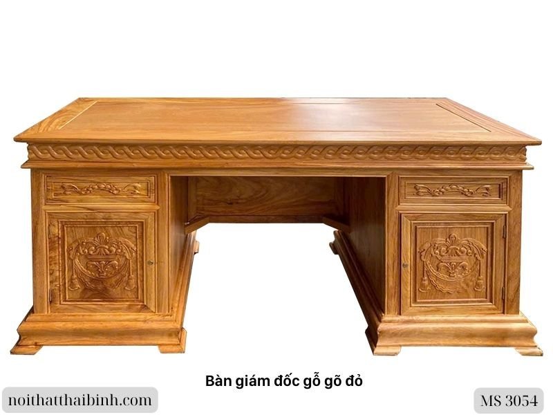 Bàn giám đốc gỗ gõ đỏ Bàn giám đốc gỗ gõ đỏ