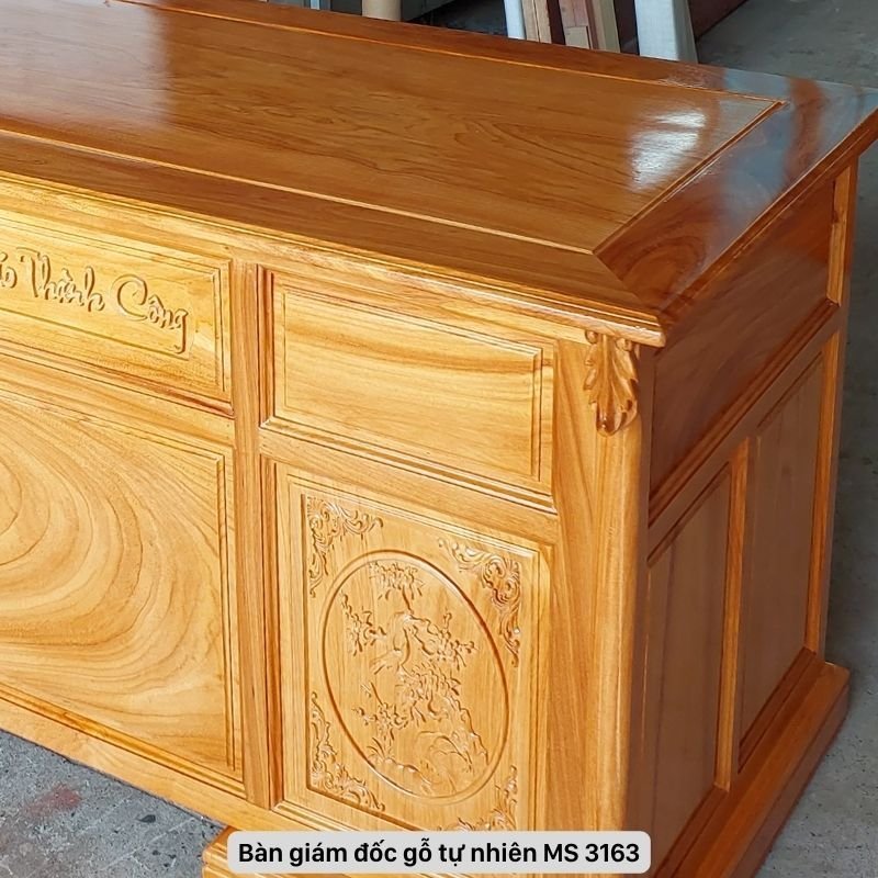Bàn giám đốc gỗ tự nhiên gõ đỏ