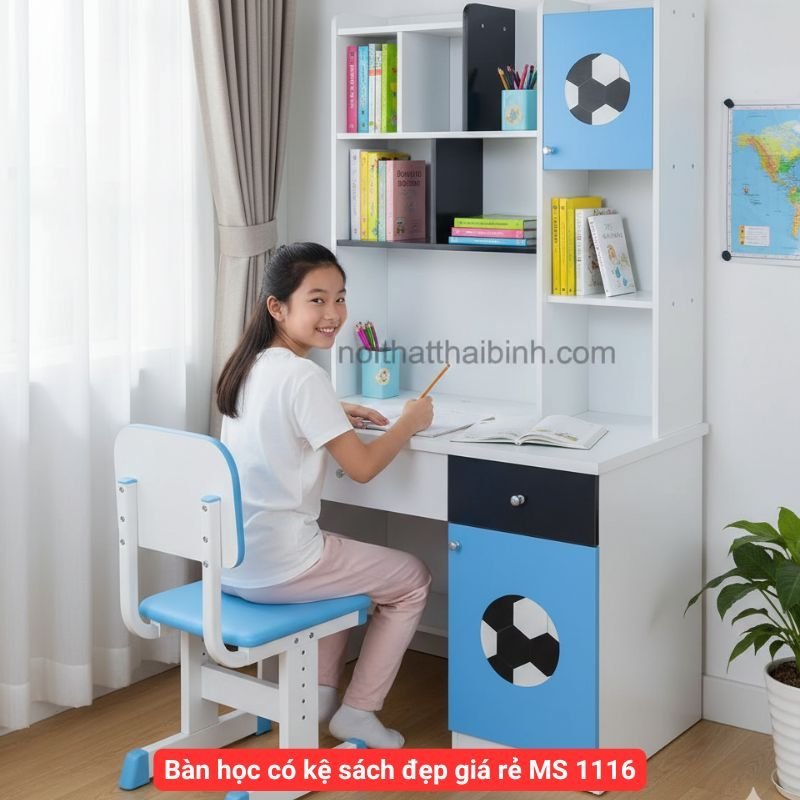 Bàn học có kệ sách đẹp giá rẻ MS 1116