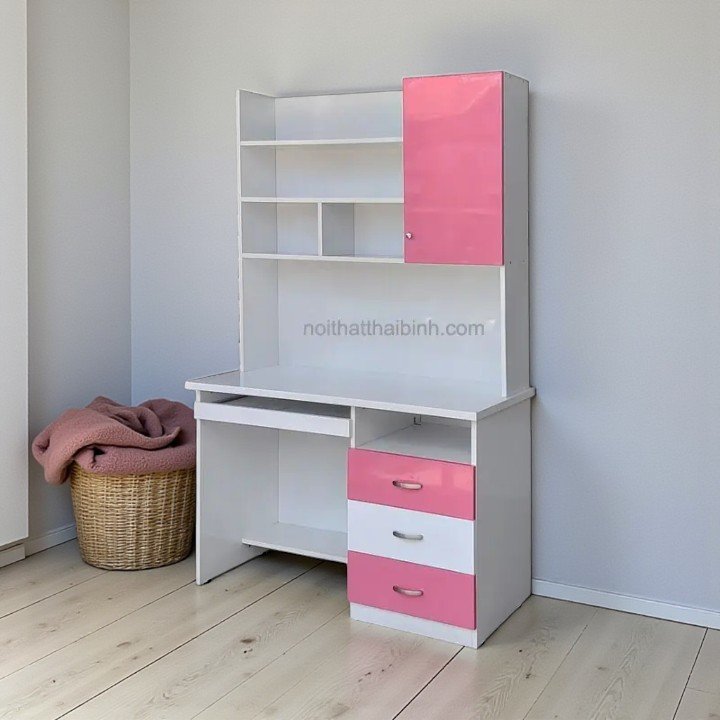 Bàn học liền kệ sách
