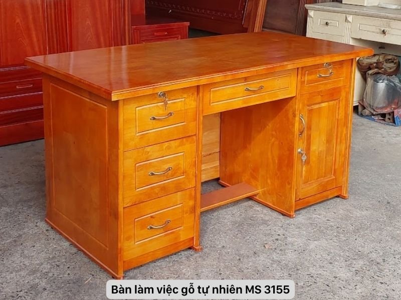 Bàn làm việc gỗ cao su 