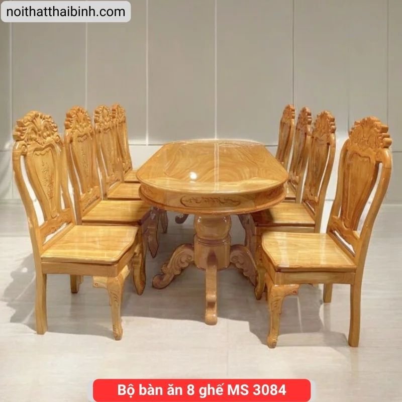 Bộ bàn ăn 8 ghế MS 3084