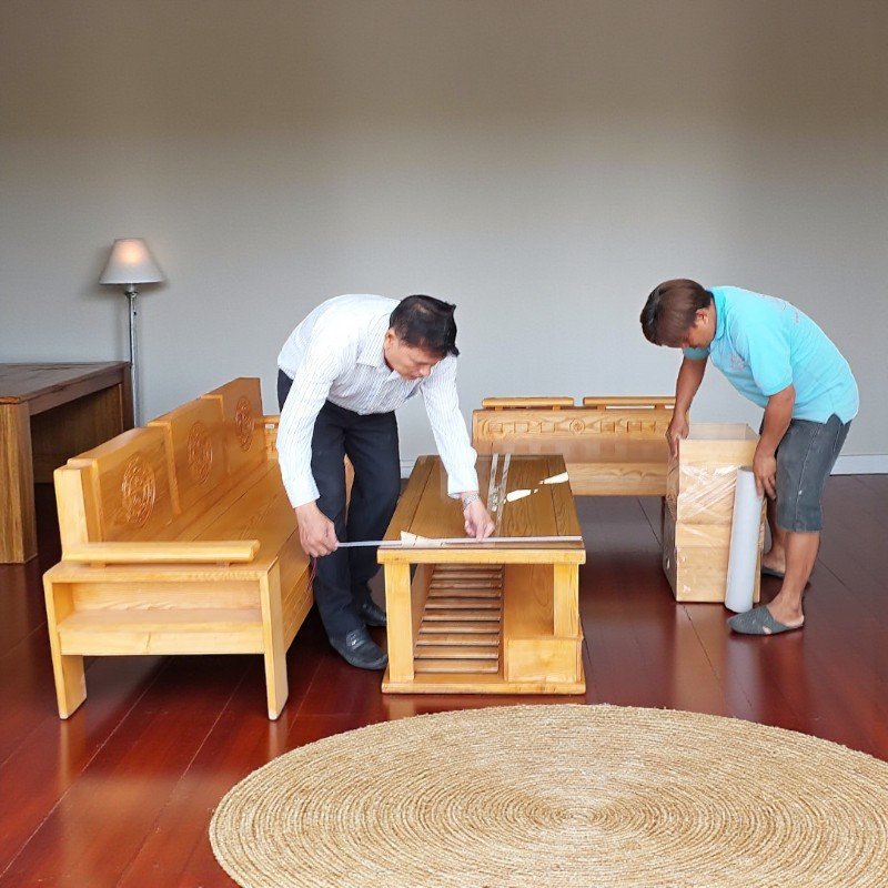 Bộ ghế sa lông gỗ sồi tự nhiên