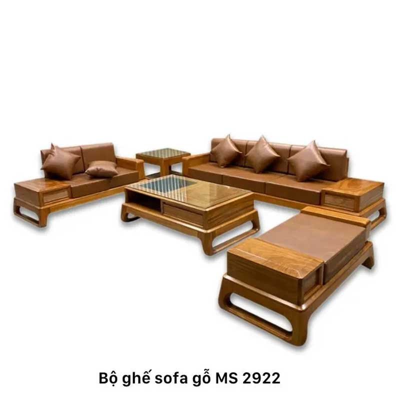 Bộ ghế sofa gỗ cao cấp MS 2922