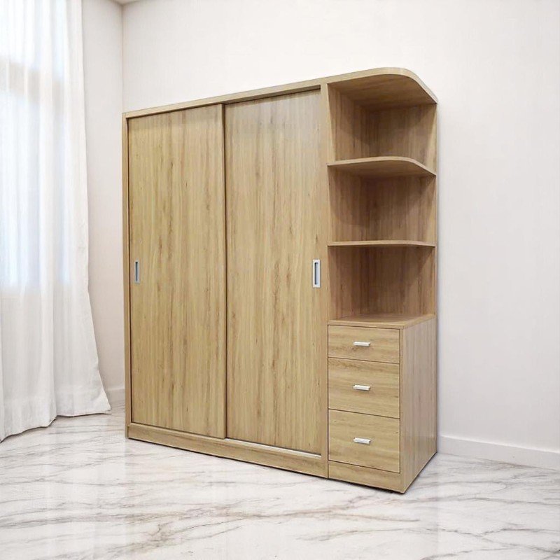 Tủ quần áo hiện đại màu gỗ sáng cao cấp