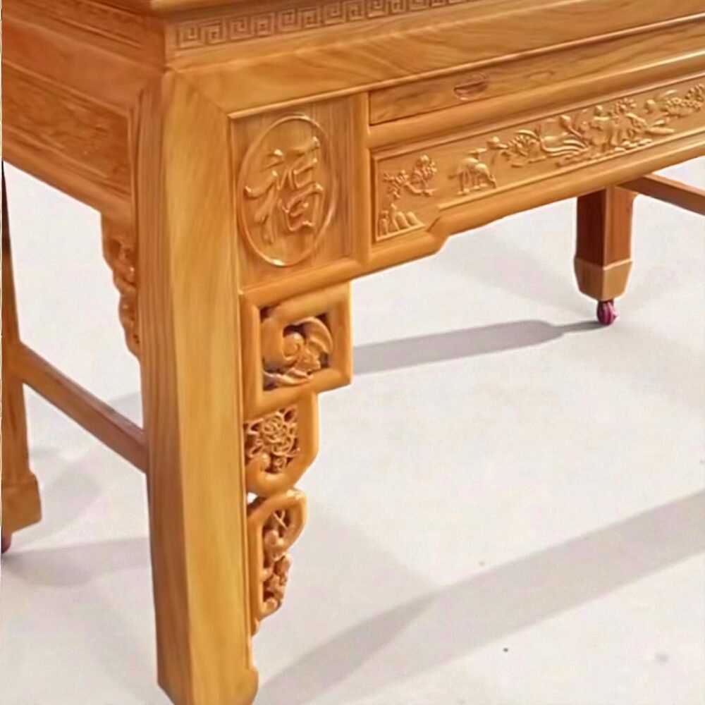 Chi tiết bàn cúng gỗ gõ đỏ
