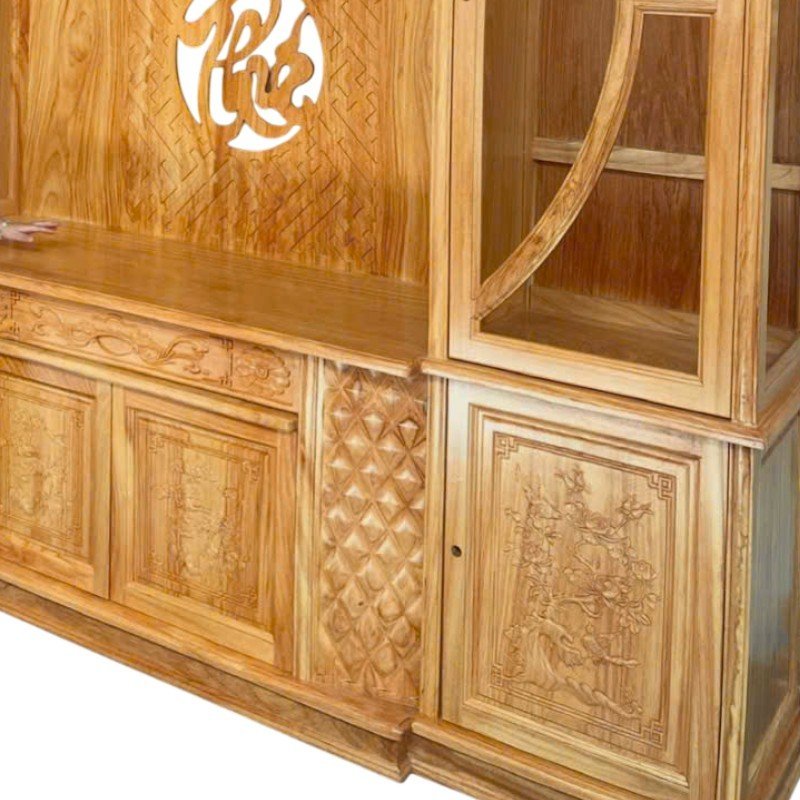 Kệ tivi kết hợp tủ rượu hiện đại MS 3315 - góc nghiêng