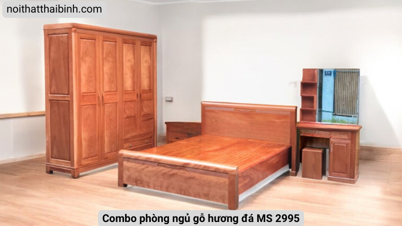 Bộ giường tủ gỗ xoan đào cao cấp