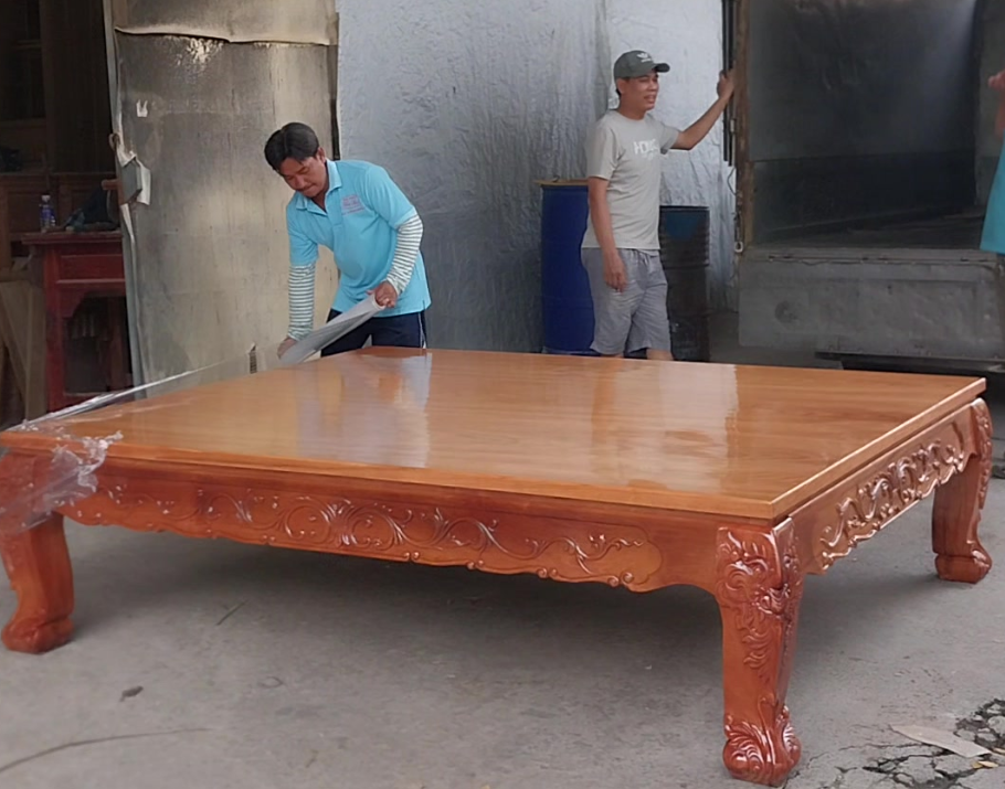 Đi văng gỗ gõ đỏ cao cấp