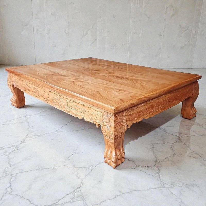 Đi văng gỗ gõ đỏ tự nhiên MS 3286 - bề mặt hoàn thiện