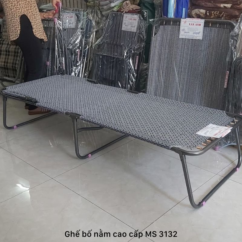 Ghế bố nằm cao cấp sơn tĩnh điện Ghế bố nằm sơn tĩnh điện MS 3132 | GIAO HỎA TỐC TPHCM - góc nghiêng