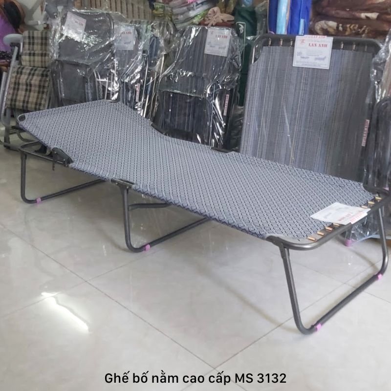 Ghế bố nằm cao cấp sơn tĩnh điện Ghế bố nằm sơn tĩnh điện MS 3132 | GIAO HỎA TỐC TPHCM - nhìn tổng thể