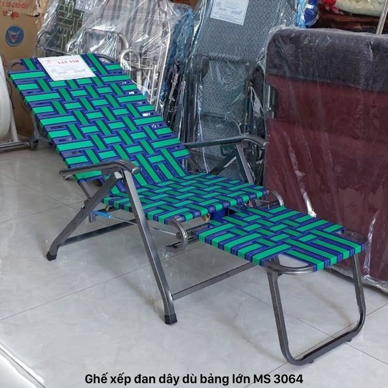 Ghế xếp đan dây dù bảng lớn Ghế xếp đan dây dù bảng lớn MS 3064 | Giao hàng hỏa tốc - nhìn tổng thể