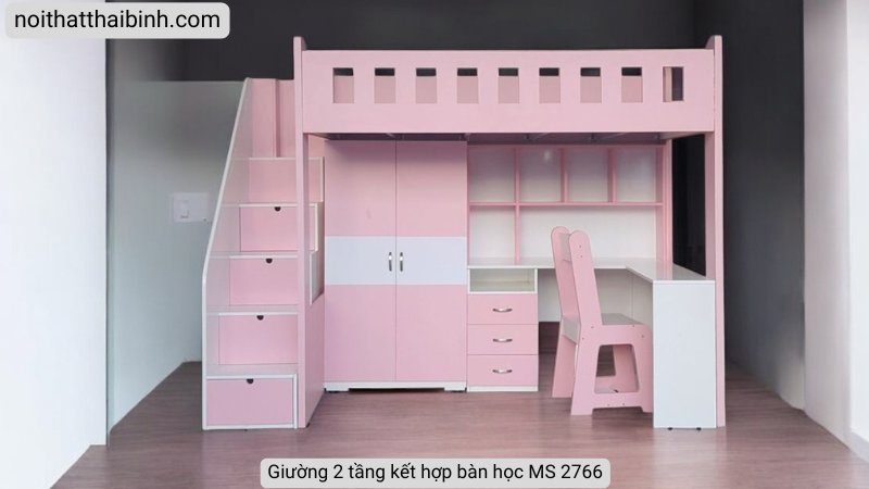Giường 2 tầng kết hợp bàn học