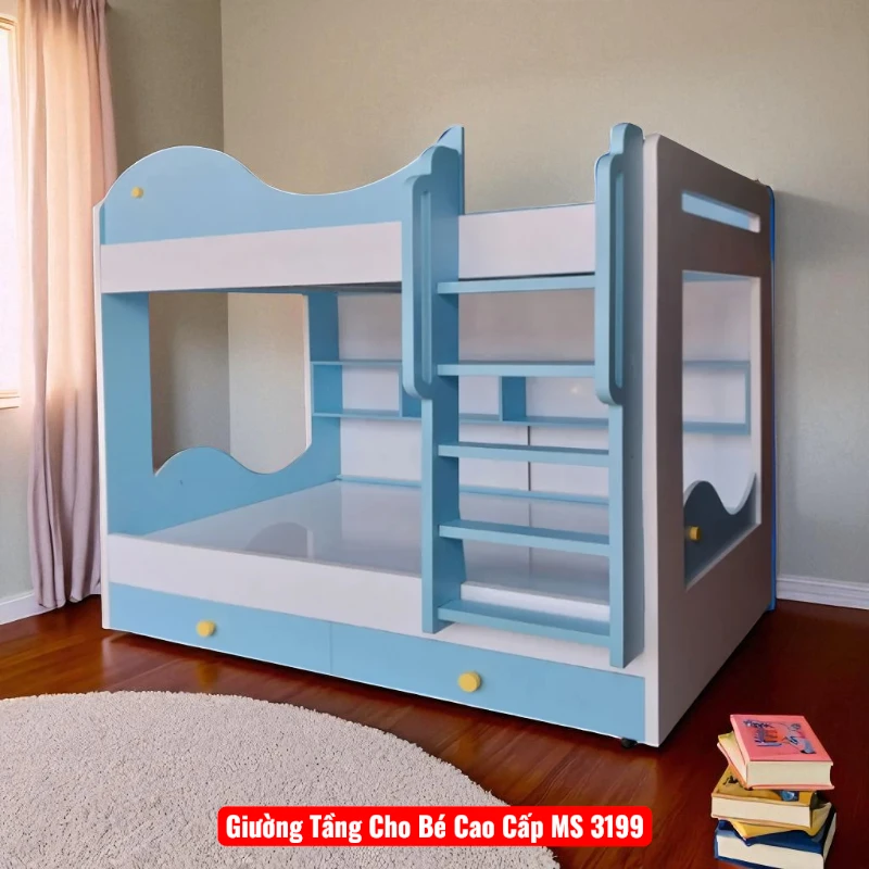 Giường Tầng Cho Bé Cao Cấp MS 3199