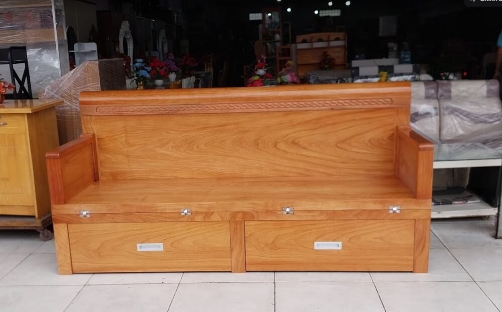 Giường gấp gỗ tự nhiên cao cấp MS 3290 - kỹ thuật đóng mộng chắc chắn