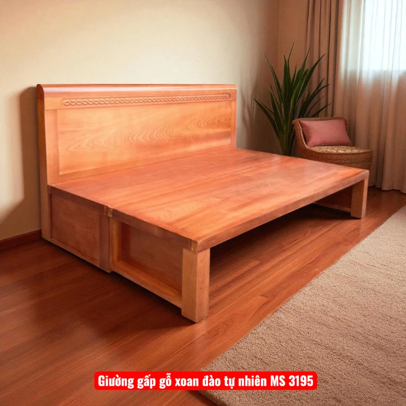 Giường gấp gỗ xoan đào MS 2943