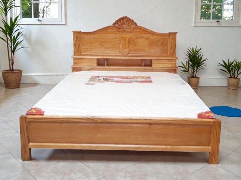 Giường ngủ gỗ gõ đỏ 1m6 MS 2638