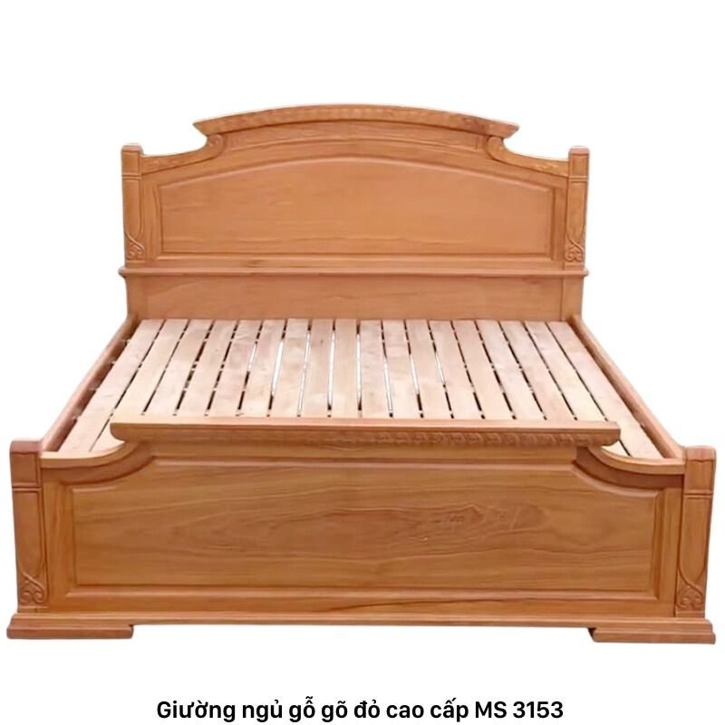 Giường gõ đỏ cao cấp MS 3153