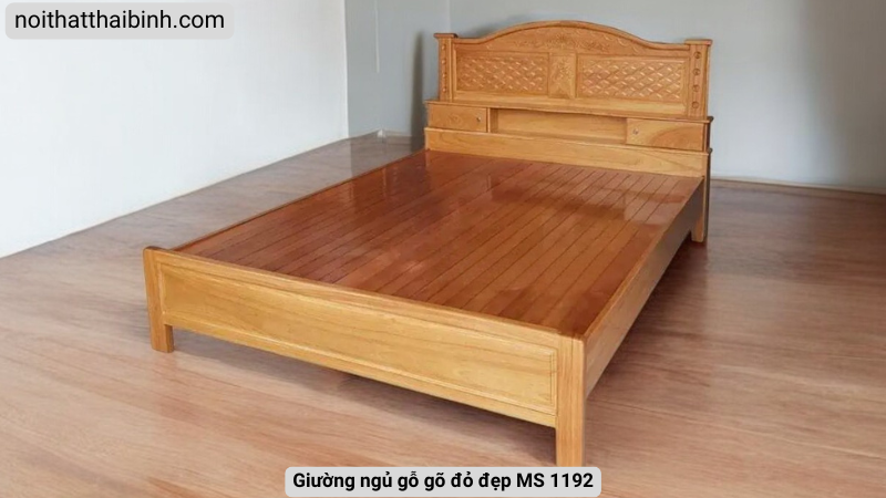 Giường ngủ gỗ gõ đỏ đẹp tphcm