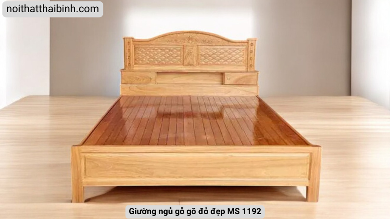 Giường ngủ gỗ gõ đỏ đẹp tphcm