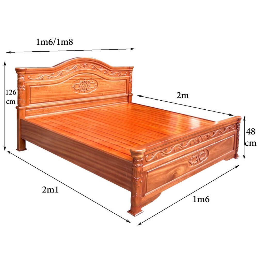 Giường ngủ gỗ xoan đào