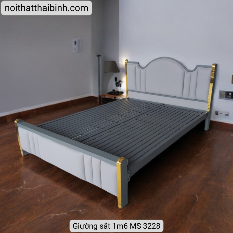 Giường sắt 1m6