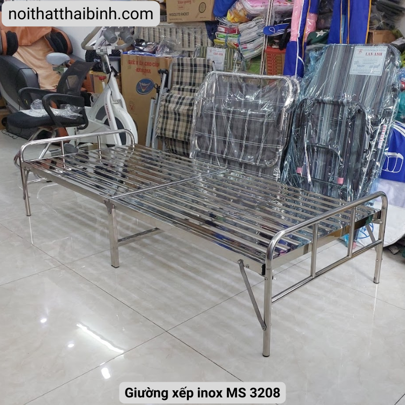 Giường xếp inox