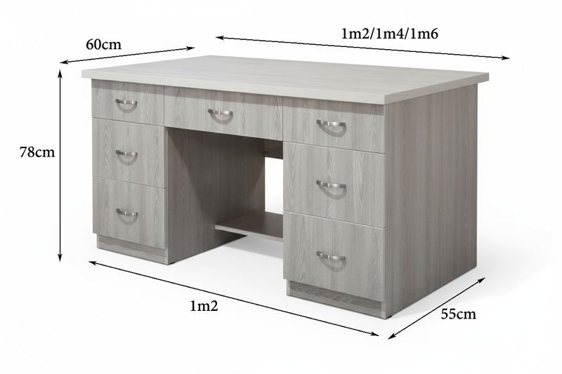 Bàn làm việc MFC chống trầy MS 9770 - góc nghiêng