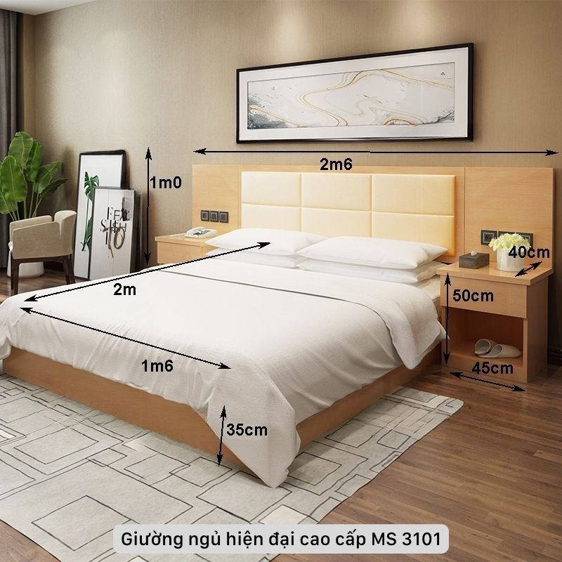 Kích thước giường ngủ hiện đại cao cấp Kích thước giường ngủ hiện đại cao cấp