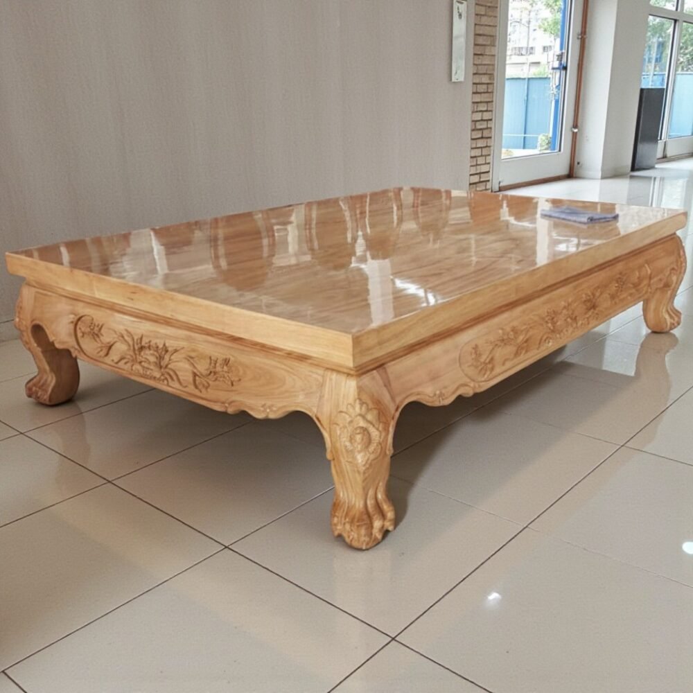 Li văng gỗ gõ đỏ tự nhiên cao cấp phòng khách
