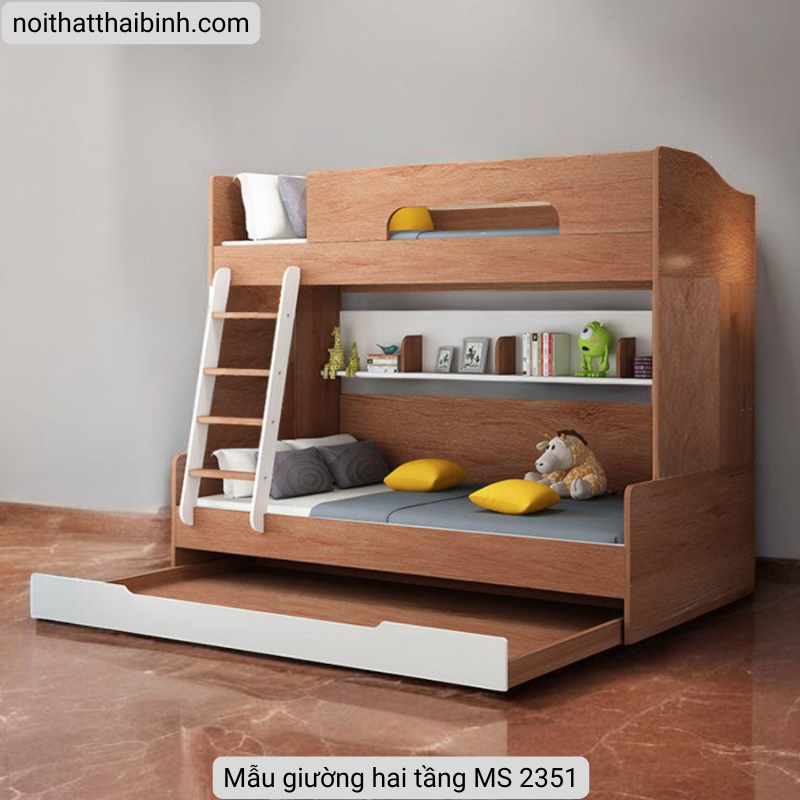 Mẫu giường hai tầng Mẫu giường hai tầng MS 2351 - bề mặt hoàn thiện