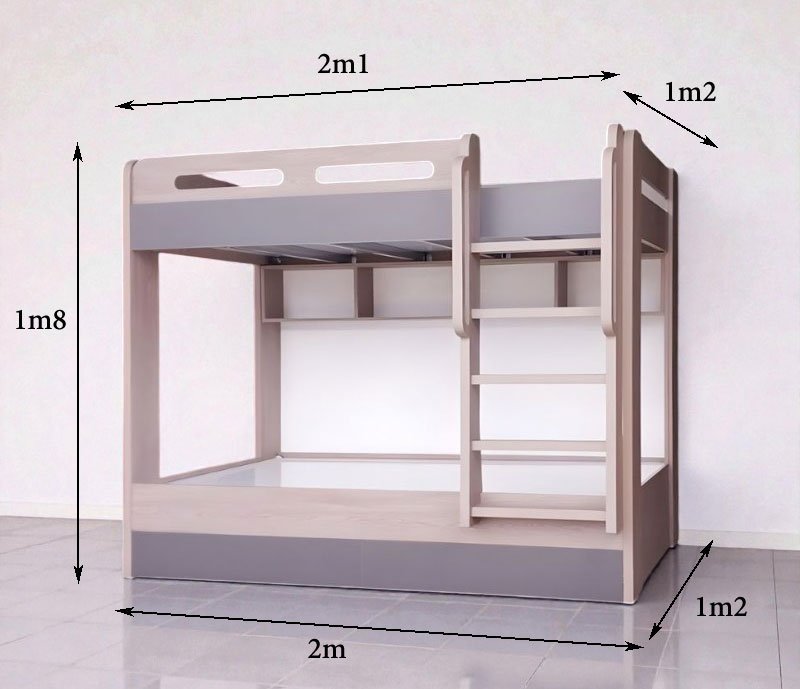 Mẫu giường tầng đẹp cho bé MS 3288