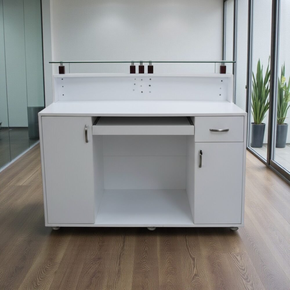 Quầy tiếp tân đẹp hiện đại MS 9696 - nhìn tổng thể
