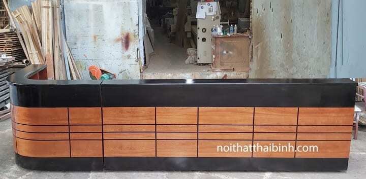 Quầy tiếp tân dài MS 9936 - mẫu thực tế tại xưởng