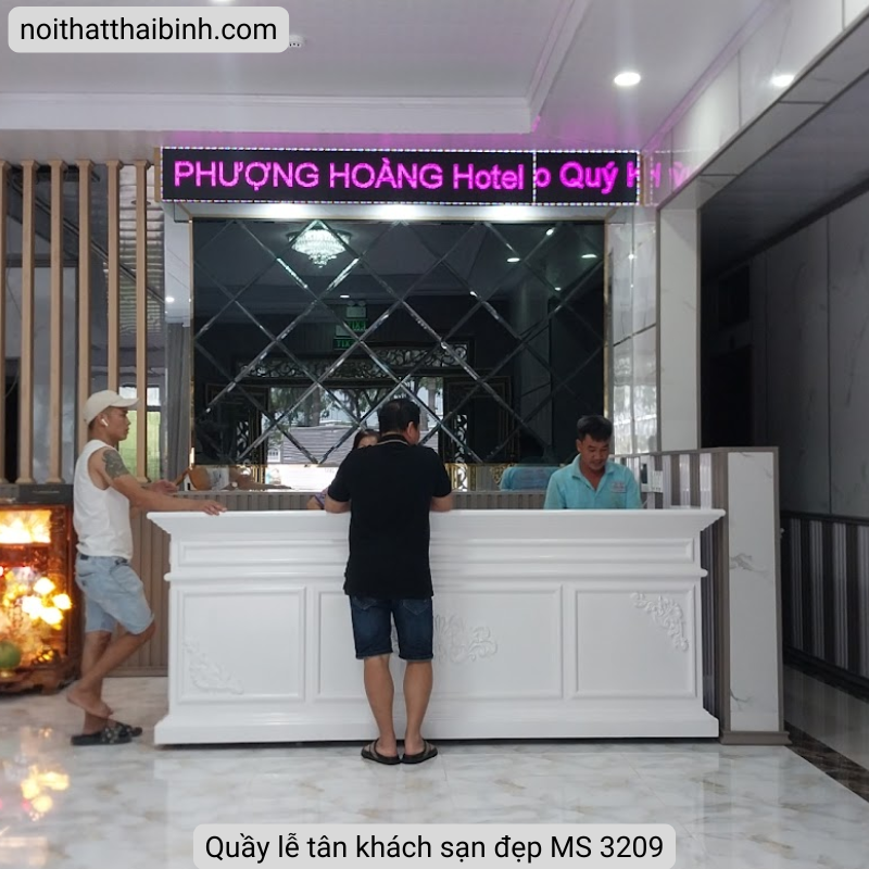 Quầy lễ tân khách sạn đẹp 