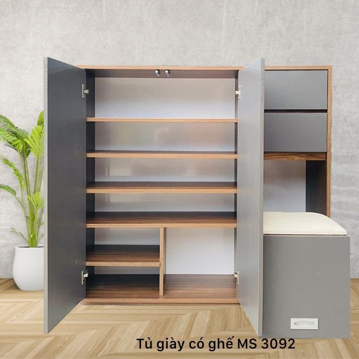 Tủ giày có ghế ngồi Tủ giày có ghế ngồi