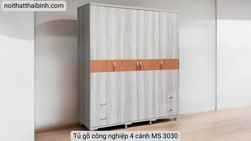 Tủ gỗ công nghiệp 4 cánh MS 3030