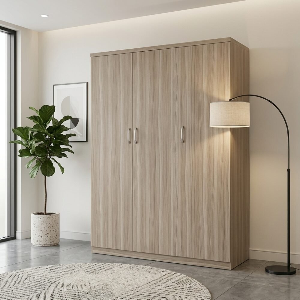 Tủ quần áo 3 cánh đẹp thiết kế hiện đại màu vân gỗ 1214 Tủ quần áo 3 cánh đẹp thiết kế hiện đại màu vân gỗ 1214