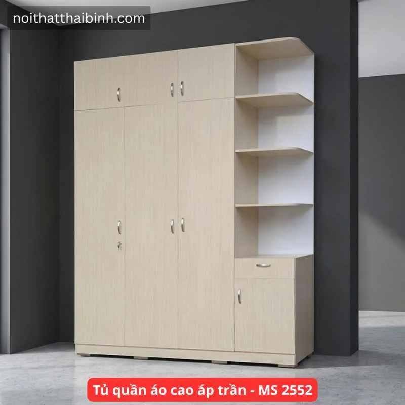 Tủ quần áo cao áp trần 1m8 tối ưu diện tích phòng ngủ