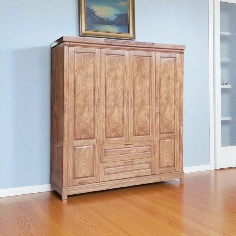 Tủ quần áo gỗ 4 cánh