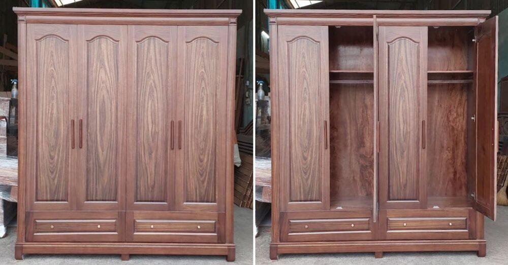 Tủ quần áo gỗ óc chó