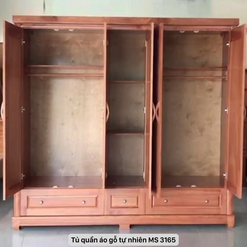 Tủ quần áo gỗ tự nhiên 5 cánh Tủ quần áo gỗ tự nhiên 5 cánh