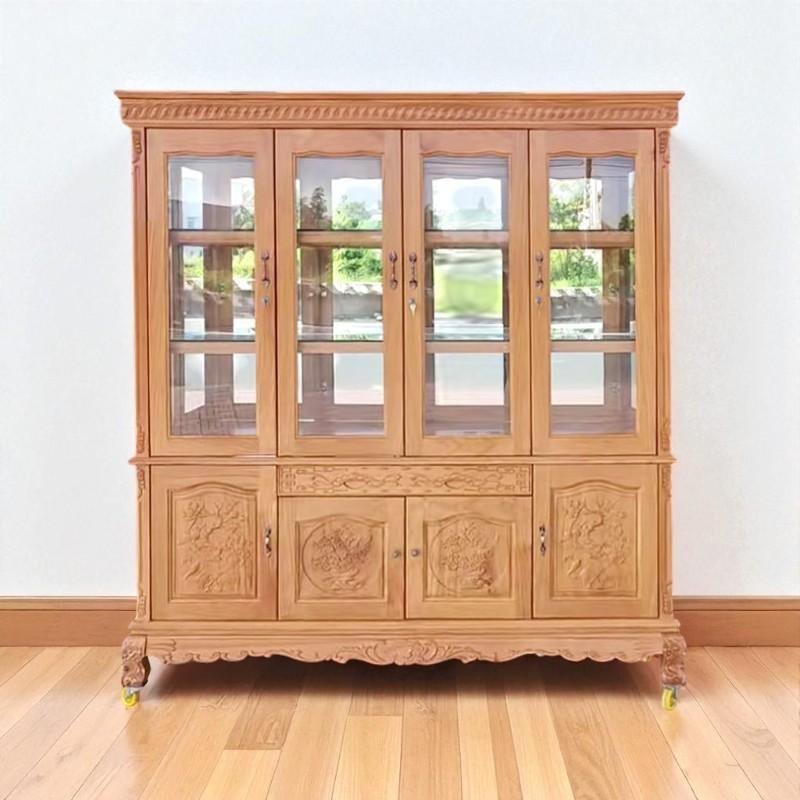 Tủ rượu gỗ gõ đỏ 4 cửa