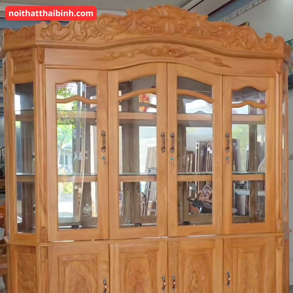 Tủ rượu gỗ gõ đỏ hiện đại MS 3436