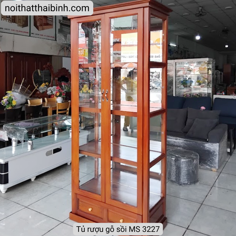 Mẫu tủ rượu đẹp bằng gỗ