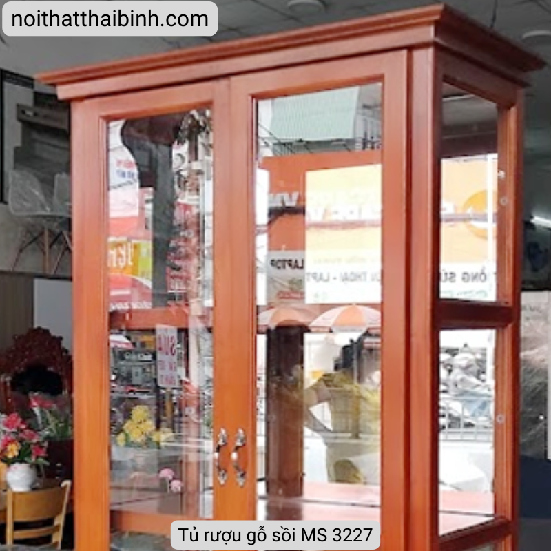 Mẫu tủ rượu gỗ tự nhiên