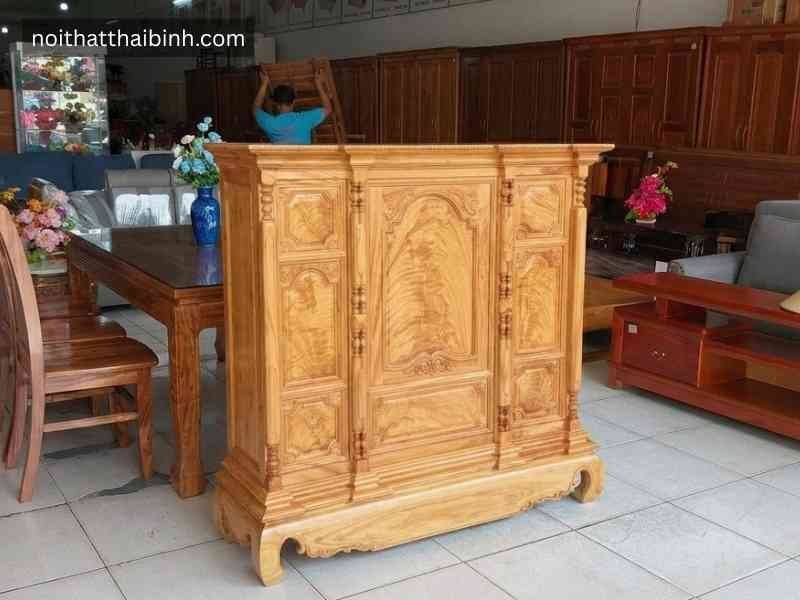 Tủ thờ gỗ gõ đỏ tự nhiên cao cấp